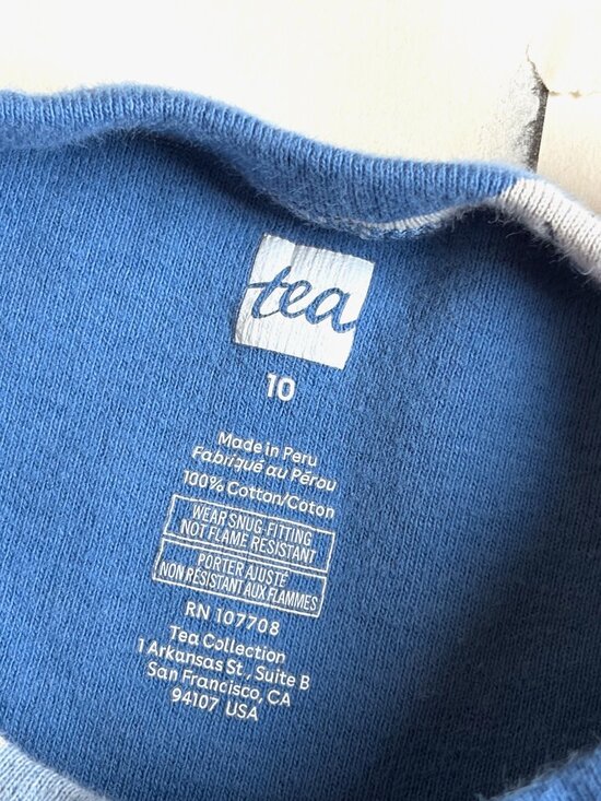 Tea Collection Goodnight Pajama Set PJs (Day Dreaming Print) - Size 10 - Picture 4 of 7